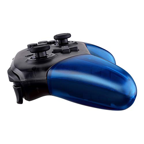 eXtremeRate Transparent Blue Replacement Handle Grips for Nintendo Switch Pro Controller, DIY Hand Grip Shell for Nintendo Switch Pro - Controller NOT Included - color: Clear Blue