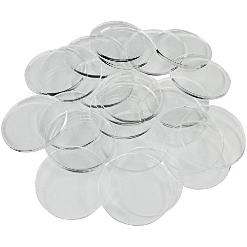 40mm Round Bases | Compatible with Warhammer 40K | 3mm Clear | Set of 25 | Sturdy, see-through — terrain shows | For Terminators & large infantry | Also fits Age of Sigmar | Laser-cut
