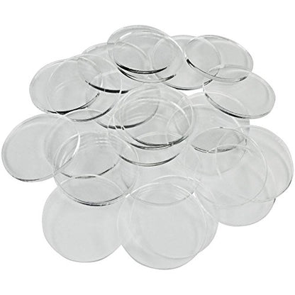 40mm Round Bases | Compatible with Warhammer 40K | 3mm Clear | Set of 25 | Sturdy, see-through — terrain shows | For Terminators & large infantry | Also fits Age of Sigmar | Laser-cut