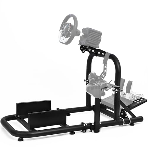 Marada Racing Simulator Cockpit Fit for Logitech G25 G27 G29 G920, for FANTEC CSL DD, for Thrustmaster T500 T3PA TGT, Adjustable Racing Wheel Frame Wheel, Shifters Seat and Pedals Not Include