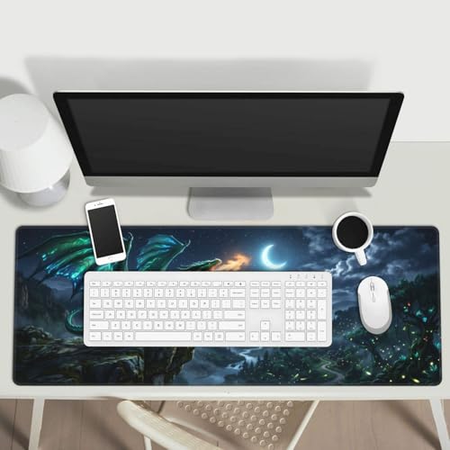 Extended Gaming Mouse Pad, Large Mouse Mat, XL Desk Pad for Keyboard and Mouse, Non-Slip Rubber Base & Stitched Edges for Gamer Office 31.5x11.8 in - color: 5