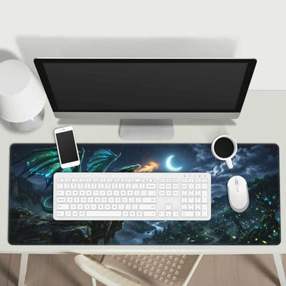 Extended Gaming Mouse Pad, Large Mouse Mat, XL Desk Pad for Keyboard and Mouse, Non-Slip Rubber Base & Stitched Edges for Gamer Office 31.5x11.8 in - color: 5