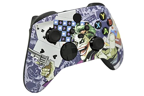 Hand Airbrushed Fade Custom Controller Compatible with Xbox Series X/S & Xbox One (Series X/S Crazy Cards) - color: Series X/S Crazy Cards