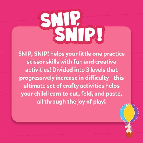 Skillmatics Scissor Skills Activity Book – Snip Snip, Unicorns & Princesses | 25 Cutting & Creative Activities for Preschoolers, 2 Child–Safe Scissors, Felt Craft Kit, Screen-Free Fun, Gift for Ages 3–7 - style: 4. Unicorns & Princesses