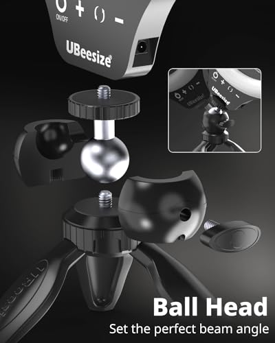 UBeesize 12" Desk Ring Light with Stand & Phone Holder - Adjustable Studio Light for Photography，Zoom Meetings, YouTube, TikTok, Live Streaming