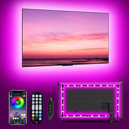 MATICOD LED Lights for TV, 16.4ft RGB Strip Lights for TV Behind 50-70in TV, Bluetooth APP Remote Control Music Sync TV Backlight for Bedroom Gaming Room