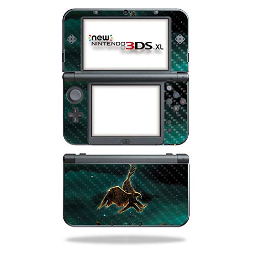MightySkins Carbon Fiber Skin for Nintendo New 3DS XL (2015) - Eagle Galaxy | Protective, Durable Textured Carbon Fiber Finish | Easy to Apply, Remove, and Change Styles | Made in The USA - color: Eagle Galaxy