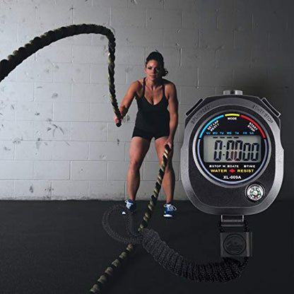 KingL Digital Stopwatch Timer - Interval Timer with Large Display (Stopwatch*5) - style: style1 /5pack