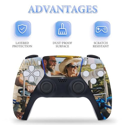 Personalized Custom Skin for PS5 Slim Digital Edition Console Controller, Customized Vinyl Sticker Decal Cover Skin with Photos Pictures, Compatible with PlayStation 5 Slim Digital Edition - size: Fits PS5 Slim Digital Edition