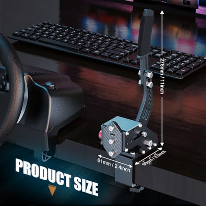 aikeec USB Handbrake for PS4 PS5 Playstation : Compatible with Logitech G27 G29- PC Handbrake for G27 G29 G920 Thrusmsater T300 T500-Racing Game Handbrake