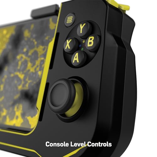 Turtle Beach Atom Mobile Game Controller with Bluetooth for Cloud Gaming on Xbox Game Pass with Android Mobile Devices - Compact Shape & Console Style Controls – Black/Yellow - color: Black/Yellow