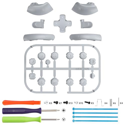 eXtremeRate DIY Replacement Full Set Buttons for Joycon 2, Custom ABXY Direction Keys Dpad + - C Home Capture Release L R ZR ZL Trigger Buttons for Nintendo Switch 2 Controller - New Hope Gray - color: New Hope Gray