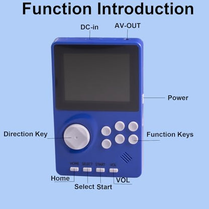 16 Bit Handheld Video Game Console for Kids Adults，2.8-inch Super Wide Lcb Preloaded 100 HD Handheld Game Console Seniors Electronic Game Player Birthday Present Xmas (Dark Blue) - color: Dark Blue