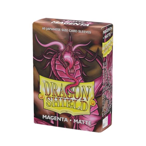 Dragon Shield | Japanese Size Card Matte Sleeves | 60 CT - Smooth & Tough Premium TCG Sleeves - Compatible with Yu-Gi-Oh, Naruto, Cardfight & Vanguard | Magenta - color: Magenta Matte