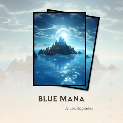 Blue Mana - MTG Card Sleeves, 104ct, Standard Size, Smooth | Perfect for Double Sleeving, Smudge Resistant Matte Back, Standard 66x92mm - Compatible with Magic The Gathering & TCG Cards - color: Blue Mana