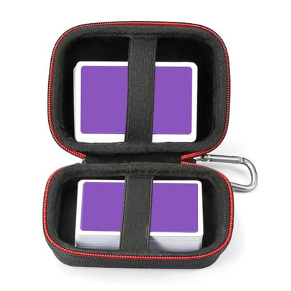 RAIACE Hard Travel Carrying Case for Card Games, Protective Storage Bag. (Not Including Cards) - Black