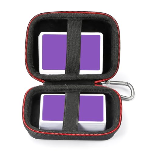 RAIACE Hard Travel Carrying Case for Card Games, Protective Storage Bag. (Not Including Cards) - Black