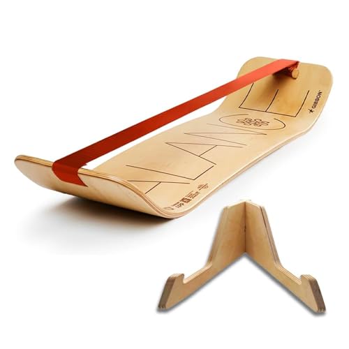 GIBBON SlackBoard, Balance Board Kids & Adults, Slackline Balance Trainer | 1 & 2 Line Options, Slack Board, Core Workout Equipment, Home Gym Training, Standing Desk Exercise, Yoga, Agility, Pilates - color: Balance with Stand