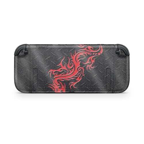 Glossy Glitter Gaming Skin Compatible with Nintendo Switch 2 Console Only - Red Dragon - Premium 3M Vinyl Protective Wrap Decal Cover - Easy to Apply | Crafted in The USA by MightySkins - color: Red Dragon, size: Switch 2 Console Skin Only, style: Glossy