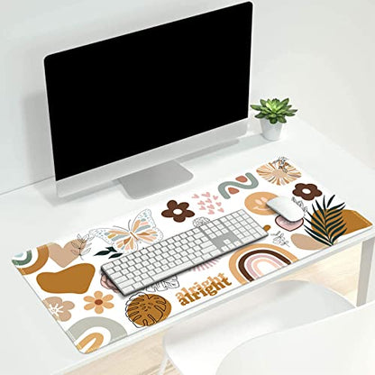 iCasso Desk Mat,Large Gaming Mouse Pad,XXL Desk Pad,Sticker | Stable Rubber Base Mousepad with Stitched Edges,Computer Keyboard Mat for Work Office Home - color: Sticker