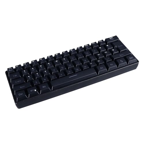 SUNGOOYUE 61 Keys RGB Backlit Gaming Keyboard Wired Membrane Keyboard for Home Office (Black) - color: Black