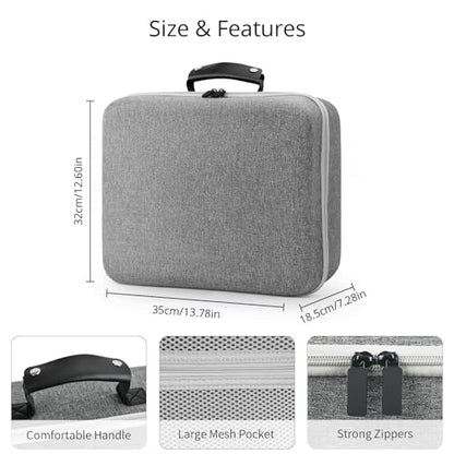 VORI Carrying Case for PSVR2 Gaming Headset and Touch Controllers Accessories, Portable Protection Hard Case for PS VR2 Controller, Suitable for Travel and Home Storage, Grey
