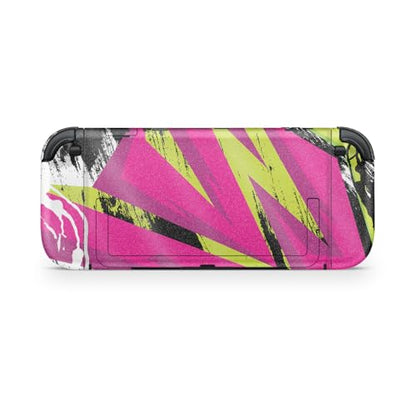 Glossy Glitter Gaming Skin Compatible with Nintendo Switch 2 Console Only - Grunge Magenta - Premium 3M Vinyl Protective Wrap Decal Cover - Easy to Apply | Crafted in The USA by MightySkins - color: Grunge Magenta, size: Switch 2 Console Skin Only, style: