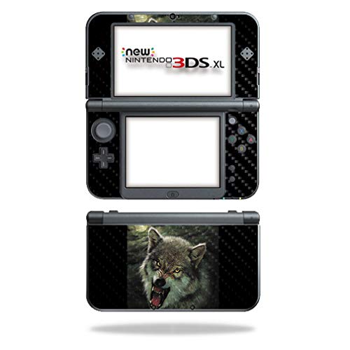 MightySkins Carbon Fiber Skin for Nintendo New 3DS XL (2015) - Night Breed | Protective, Durable Textured Carbon Fiber Finish | Easy to Apply, Remove, and Change Styles | Made in The USA - color: Night Breed