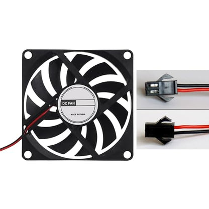80mm Slient Fan 5V 2Pin 2Wire Hydraulic Bearing FDCB8010H05 80mm x 10mm Mini Computer Case Cooler for Raspberry Pi, Intel NUC, 8010 8CM Powerful Cooling Fans for Handheld Game Console Fish Tank