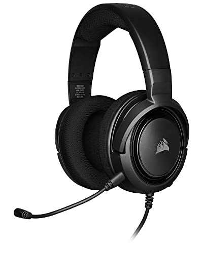Corsair HS35 - Stereo Gaming Headset – Memory Foam Earcups – Discord Certified – Works with PC, Xbox Series X, Xbox Series S, Xbox One, PS5, PS4, Nintendo Switch and Mobile – Carbon - color: Carbon, size: One Size (Pack of 1), style: v1