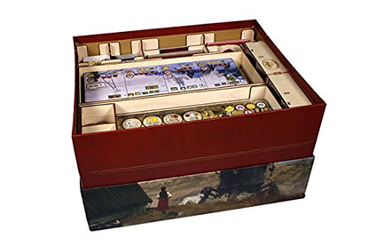 The Broken Token Game Organizer Compatible with Scythe Legendary Expansion - Wooden Game Organizing Box with Multiple Trays - size: Scythe Legendary