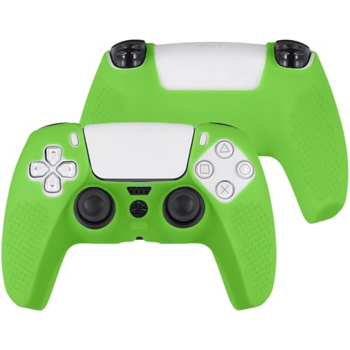 Baval Silicone Cover for Playstation 5 PS5 DualSense Wireless Controller | Scratch-resistant, Easy install, Silicone Construction, Portable Carrying Silicone Cover, Green Silicone Cover - color: Green Silicone Cover