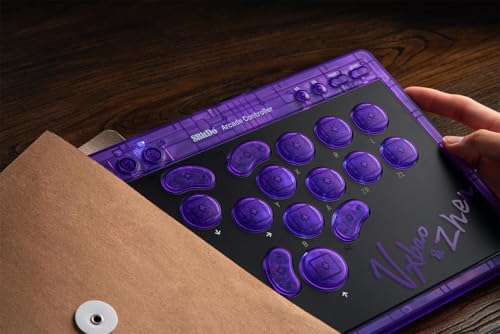 8BitDo All-Button Arcade Controller for Switch & Windows, Signature Edition | Leverless, All-button, Ultimate precision, Low-profile Linear Switches, 4 Programmable Buttons, Hot-swappable PCB, Ultra thin - color: Signature Edition