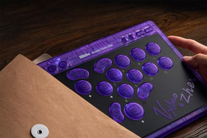 8BitDo All-Button Arcade Controller for Switch & Windows, Signature Edition | Leverless, All-button, Ultimate precision, Low-profile Linear Switches, 4 Programmable Buttons, Hot-swappable PCB, Ultra thin - color: Signature Edition