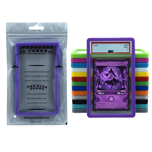 PSA Slab Guard Bumper for Standard PSA Graded Cards | Strong TPU, Exact Fit, Snap Tight Protection | Shock Absorption | Matte Finish PSA Slab Guard Protector (Purple) - color: Purple