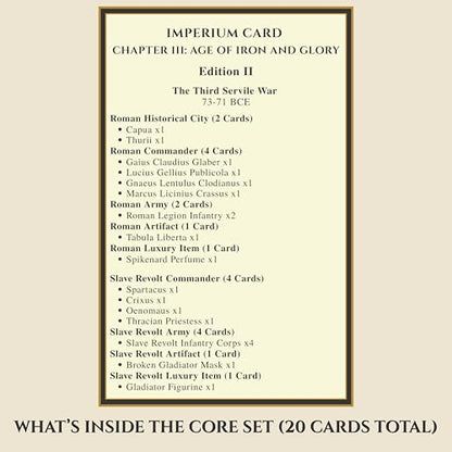 Sumeru & Seed Imperium Cards – Historical Strategy Card System – The Third Servile War Core Set – Spartacus Revolt – Sandbox Tabletop Experience - style: Edition II Core Set - The Third Servile War