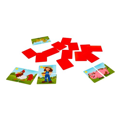 Orchard Toys, Farmyard Heads & Tails Game - New Art, A First Matching Activity That Develops Into a Fun Game, 24 Updated Chunky Cards, Age 18 Months+, 1-4 Players - style: Farmyard Heads & Tails