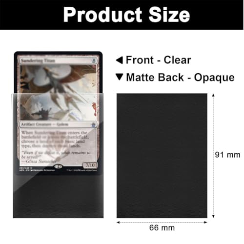 50 Pack MTG Card Sleeves Standard Card Sleeves Sturdy MTG Matte Back Finish Perfect Shuffling Protect All Your Trading Collectible Cards 66x91mm - color: 50 Pack