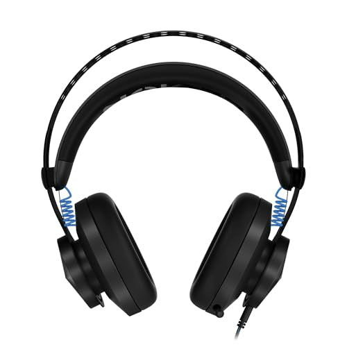 Lenovo Legion H300 Stereo Gaming Headset, Noise-Cancelling Mic, Memory Foam & PU Leather Earcups, Stainless Steel Headband, PC, PS4, Xbox One, Nintendo Switch, Mac, GXD0T69863, Black - style: H300