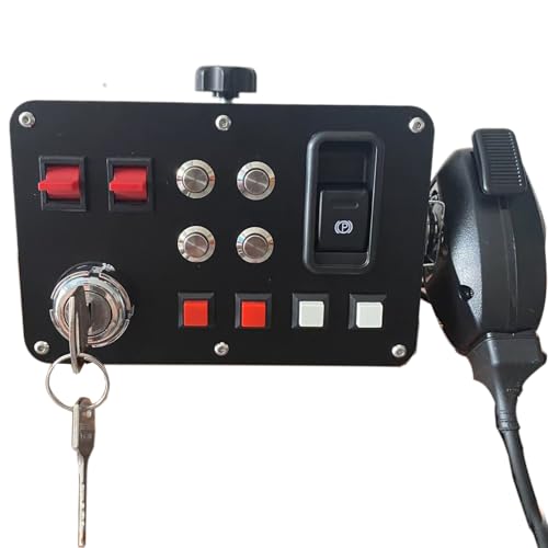 Obokidlyamor Simulator American Truck Button Box For G27/G29/G920/G923 With Mic PTT Microphone;PC 16 Customizable Button Central Control Box ATS/ETS2 for MOZA R3/R5/R9/R12 Base - size: Style-1