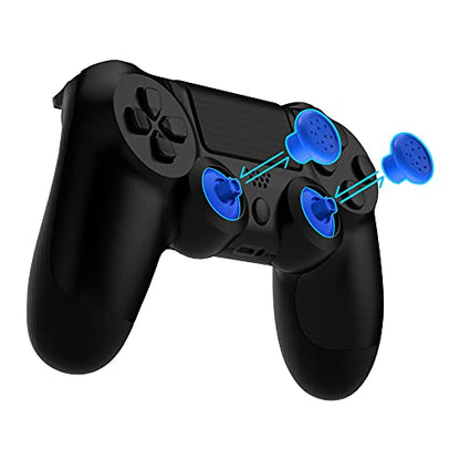 eXtremeRate ThumbsGear Interchangeable Ergonomic Thumbstick for PS5 Controller, for PS4 All Model Controller - 3 Height Domed and Concave Grips Adjustable Joystick - Blue - color: Blue