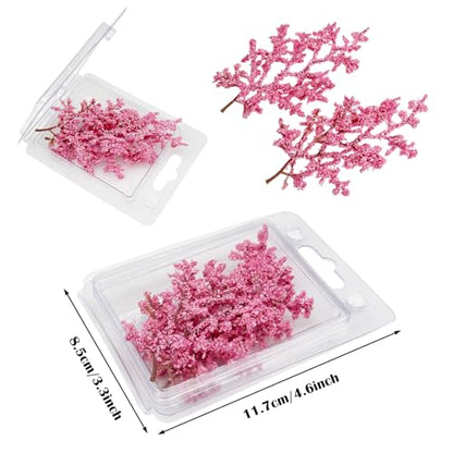 Cayway Miniature Colorful Flower Cluster, Pink Trees Static Grass Tufts Flower Vegetation Groups for DIY Model Train Landscape Railroad Scenery - color: Pink
