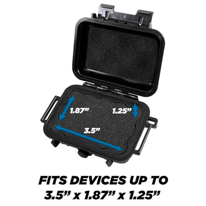 CASEMATIX 5.75" Waterproof Small Hard Case with Customizable Foam for Portable Electronics, Tools and Accessories - Hard Shell Small Plastic Case with Pre-Diced Travel Case Foam Interior - size: 5.75"