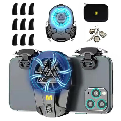 14 in 1 PUBG Mobile Phone Triggers with Cooling Fan, Cell Phone Gaming Controller with Cooler for PUBG/Call of Duty/Rules of Survival/Free Fire - color: G05