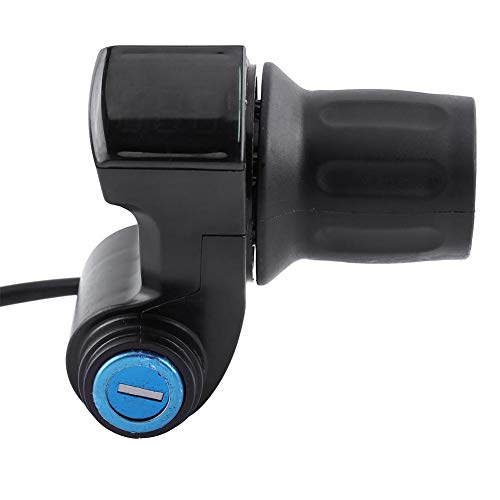 Tbest Half Twist Throttle,Throttle with Key Ignition,Universal E Throttle Grip Electric Motor Scooter Speed Controller & Cable Set,12V 99V Half Wrist Grip Throttle Handle with LED Display Key