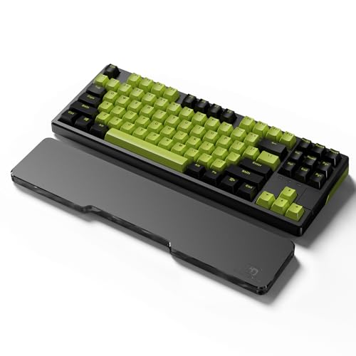 Acrylic Keyboard Wrist Rest - TENKEYLESS 80% Keyboard- Mechanical Keyboards Ergonomic Palm Rest for Computer Keyboard,Anti-Slip Base,Wrist Pad for Laptop,Office & Home-Easy Typing (Black) - color: Tenkeyless-black, size: Standard