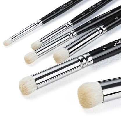 Golden Maple Dry Brush Set for Miniature Painting - 6PC Professional Detail Hobby Brushes for Models | Acrylic, Oil（Black） - color: Black