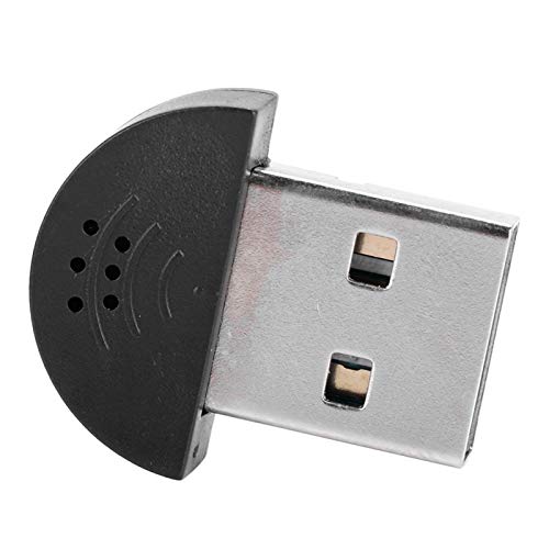 Mini Omnidirectional USB Computer Microphone,2 Meters Range,Plug and Play for Laptop PC, Podcasting, Gaming,Conference, Livestream, Desktop Mic(black)