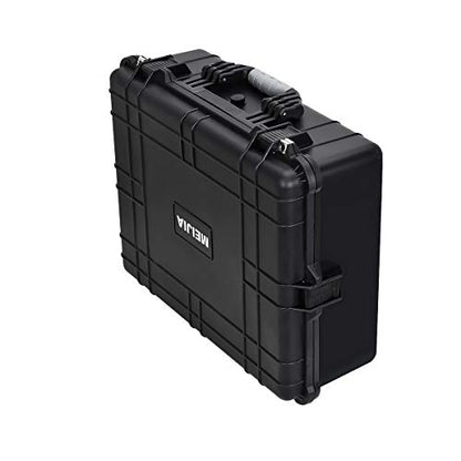 MEIJIA All Weather Waterproof Hard Camera Case,Hard Case with Customizable Fit Foam,Fit Use of Drones,Camera,Equipments,Pistols,Elegant Black (Black, 24.25"X19.43"X8.68") - size: 24.25"X19.43"X8.68"