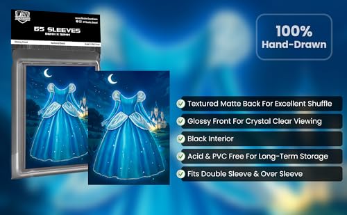 100% Hand-Drawn (Princess) 65 ct Textured Matte TCG/MTG Art Card Sleeves by Realm Guard - style: Princess